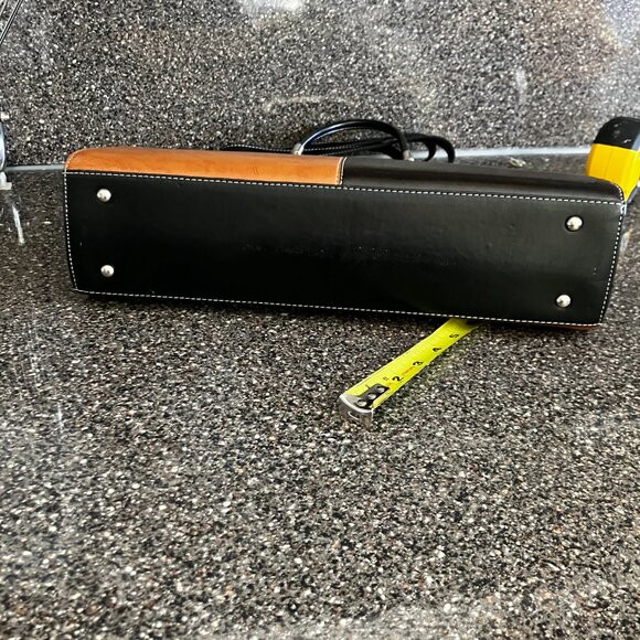 Black leather purse tri colour - Picture 5 of 8